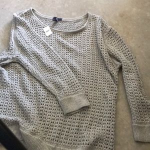 NWT Gray with Silver Sweater Size Large